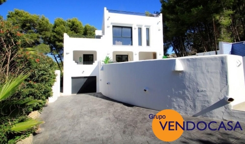 Ibiza style villa with sea views in Morai title=