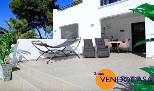 Ibiza style villa with sea views in Morai