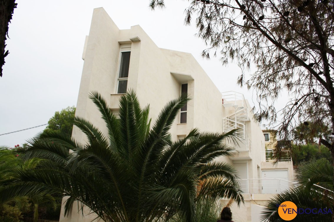 modern villa with sea views